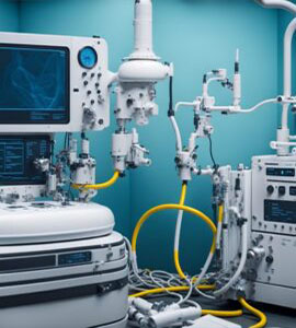 Spinal and orthopedic implants displayed in a clinical setting